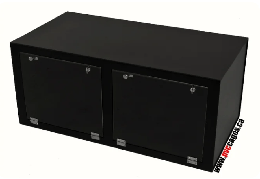 PVC - 48"Lx24"Wx16"H - 2 Door -BLACK