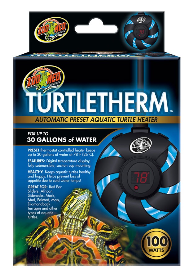Zoomed TurtleTherm Aquatic Turtle Heater - 30 Gallons  -100w