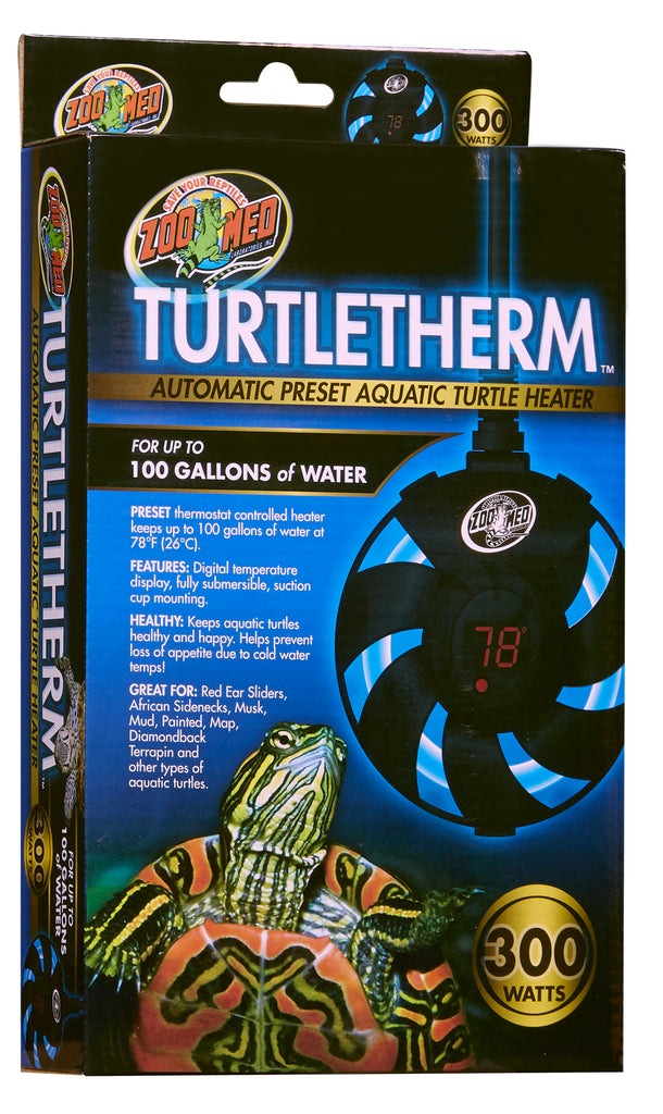 Zoomed TurtleTherm Aquatic Turtle Heater - 100 Gallons  -300w