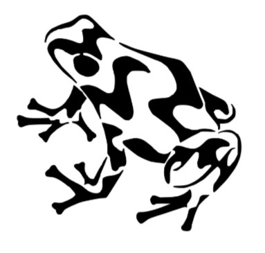 Dart Frog vinyl sticker -silhouette
