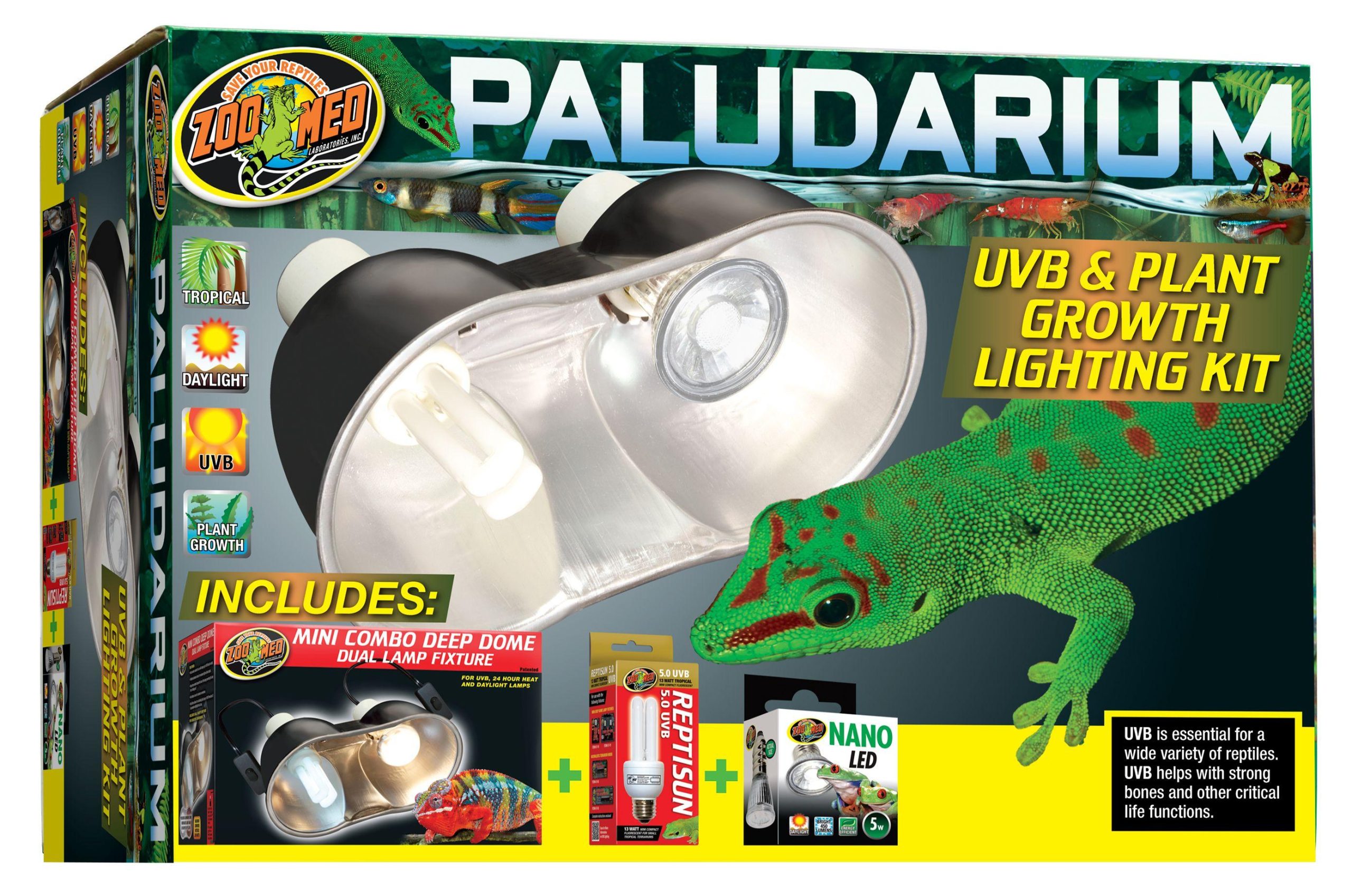 Zoomed Paludarium UVB & Plant Growth Lighting Kit